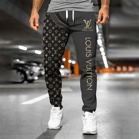 louis vuitton sweatpants white|Louis Vuitton checkered pants.